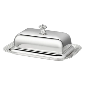 Albi Silver-Plated Lidded Butter Dish