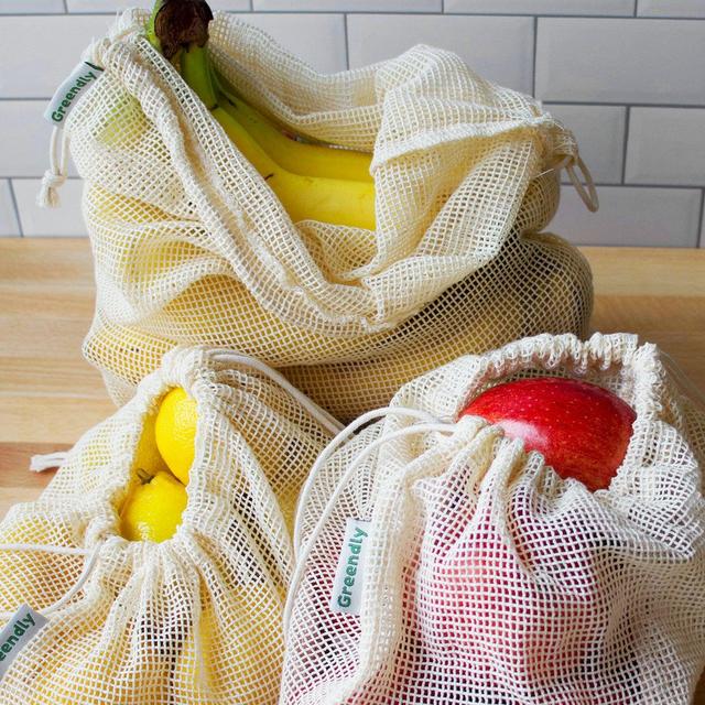 Set of 9 Reusable Produce Bags | Cotton...