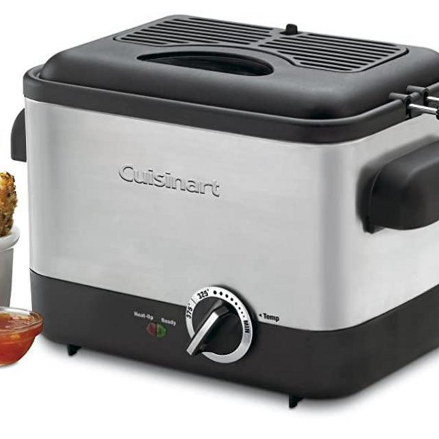 Cuisinart CDF-100 Compact 1.1-Liter Deep Fryer, Brushed Stainless Steel - Silver