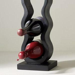 Wavy Wood Wine Rack - Anthropology