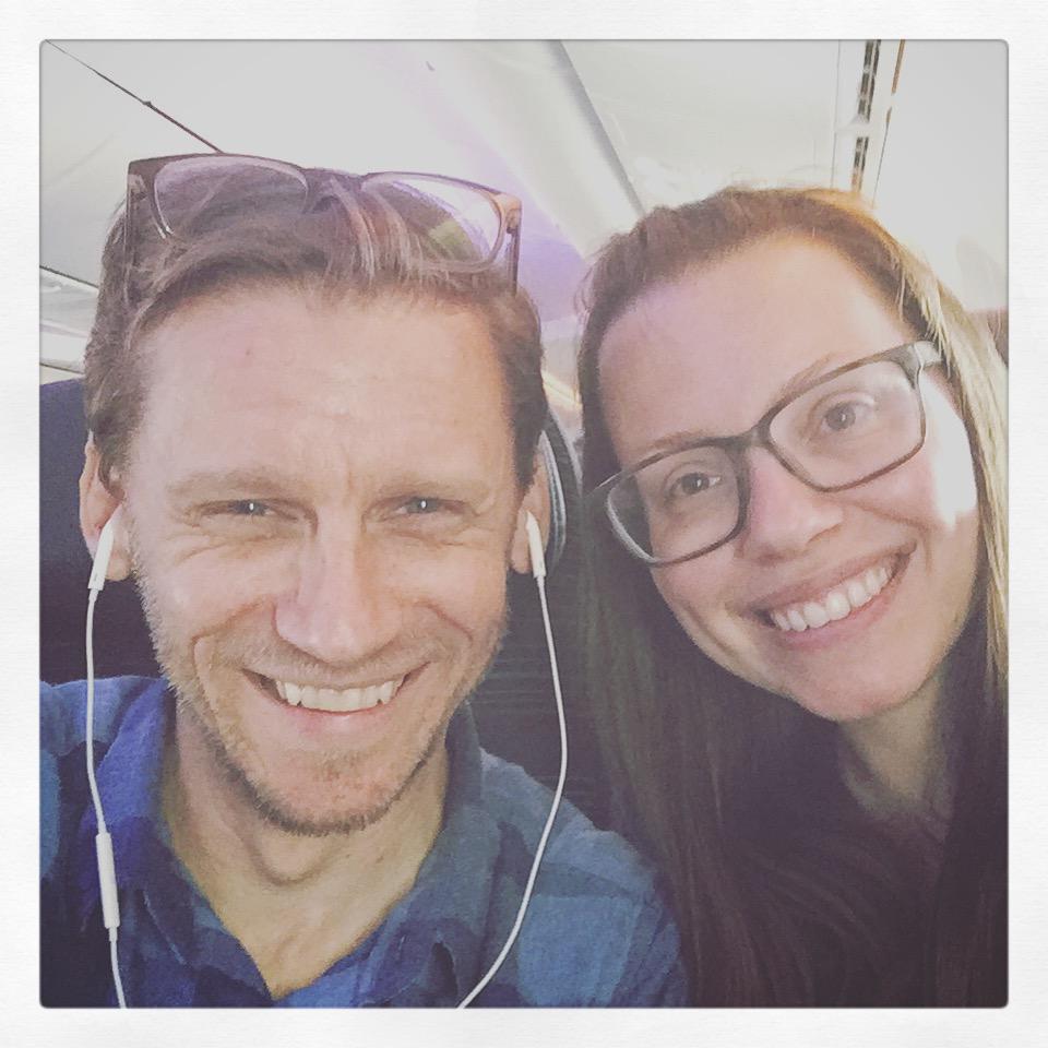 on the plane to Japan
