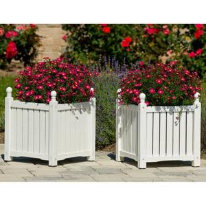 Square Solid Wood Lexington Planter Box - Set of 2