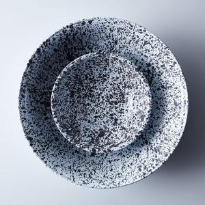 Grey Splatter Enamel Basin - Med