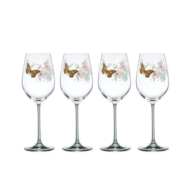 Lenox Butterfly Meadow Wine Glasses, Set of 4