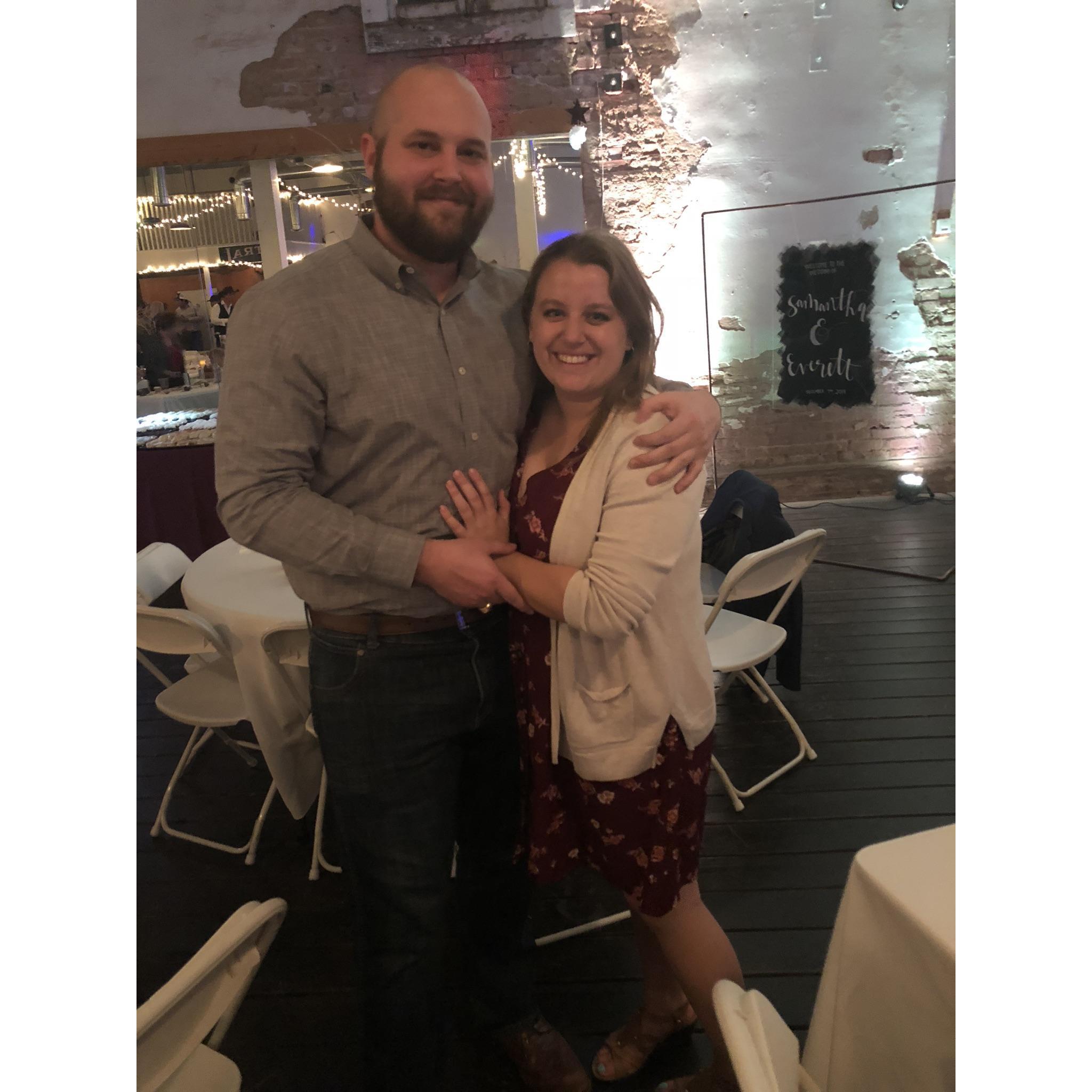 Our first wedding together.