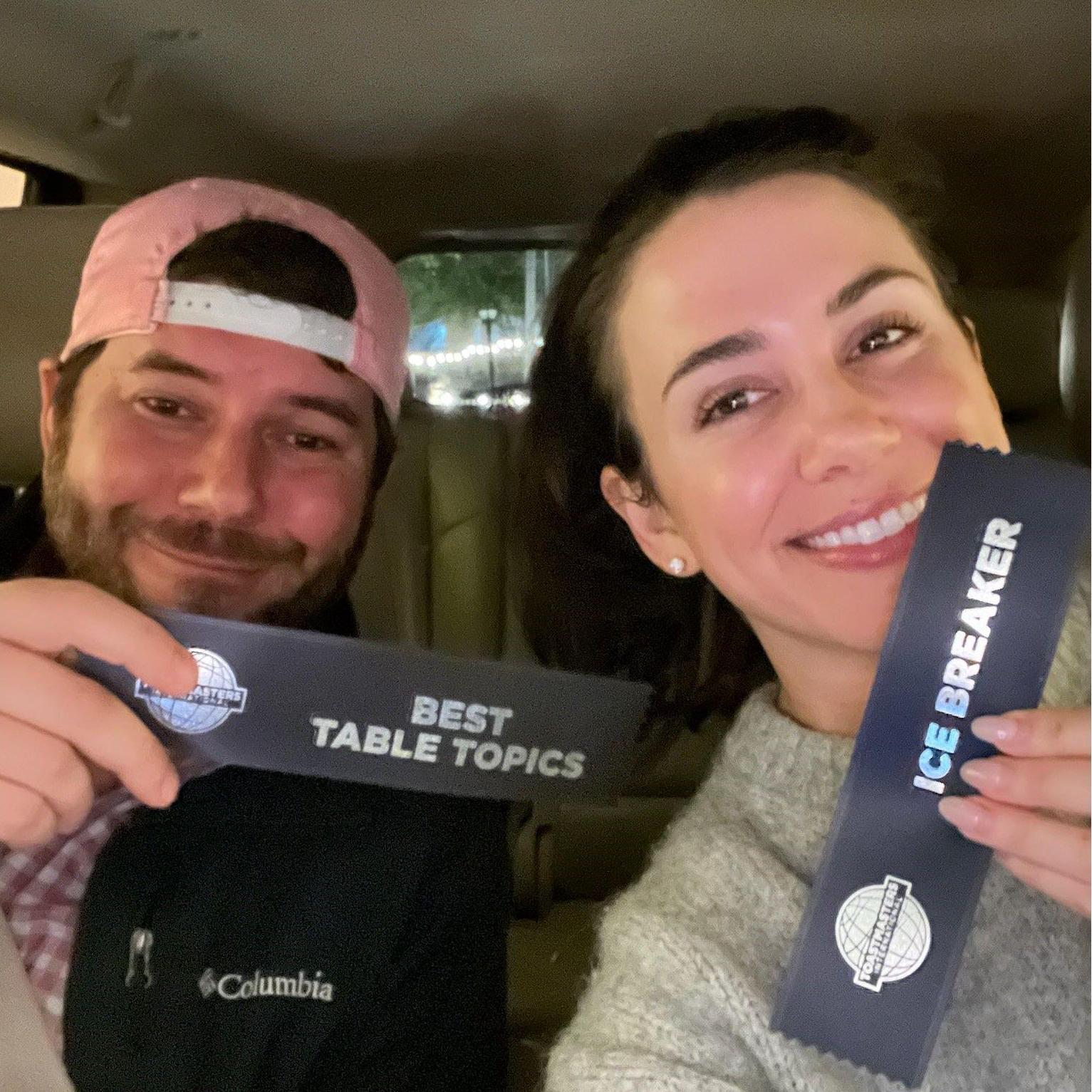 The supportive partner Paul is, he joined Erica in her pursuit to become a more confident public speaker!