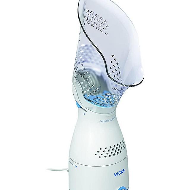 Vicks Personal Sinus Steam Inhaler Face Steamer or Inhaler with Soft Face Mask for Targeted Steam Relief, Aids with Sinus Problems, Congestion, Cough, Use With Soothing Menthol Vicks VapoPads
