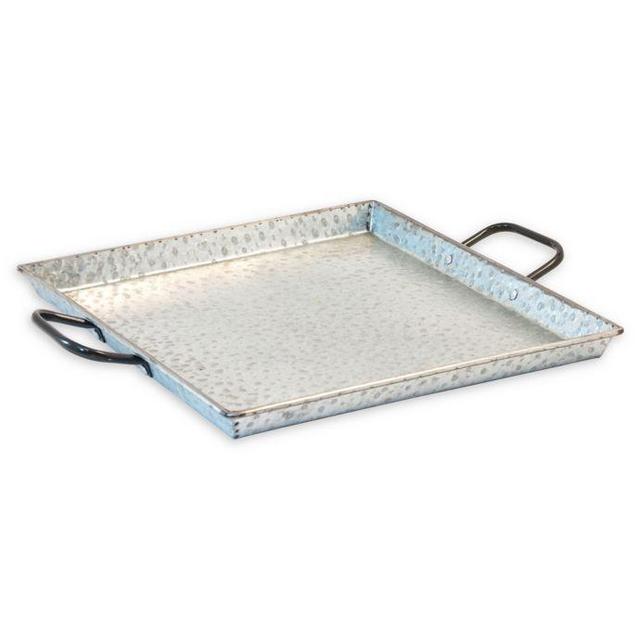 Hammered Metal Square Serving Tray