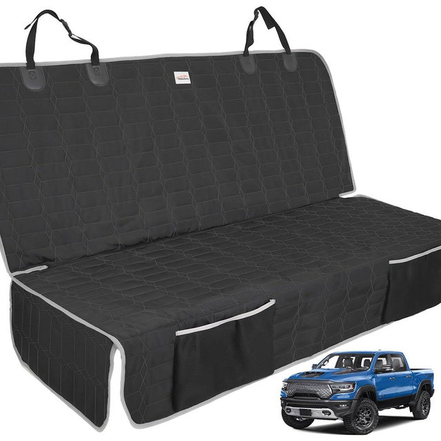 Reliadura Dog Car Seat Cover for Back Seat,Washable Bench Seat Cover for Truck,Nonslip Backseat Cover Protector for F150/Ram1500/GMC Sierra/Toyota/Chevrolet Silverado,Car Seat Covers for Dogs