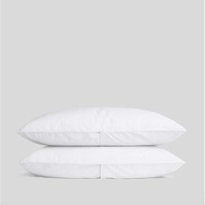 Percale Pillowcase Set (White) - King / White / Back Envelope