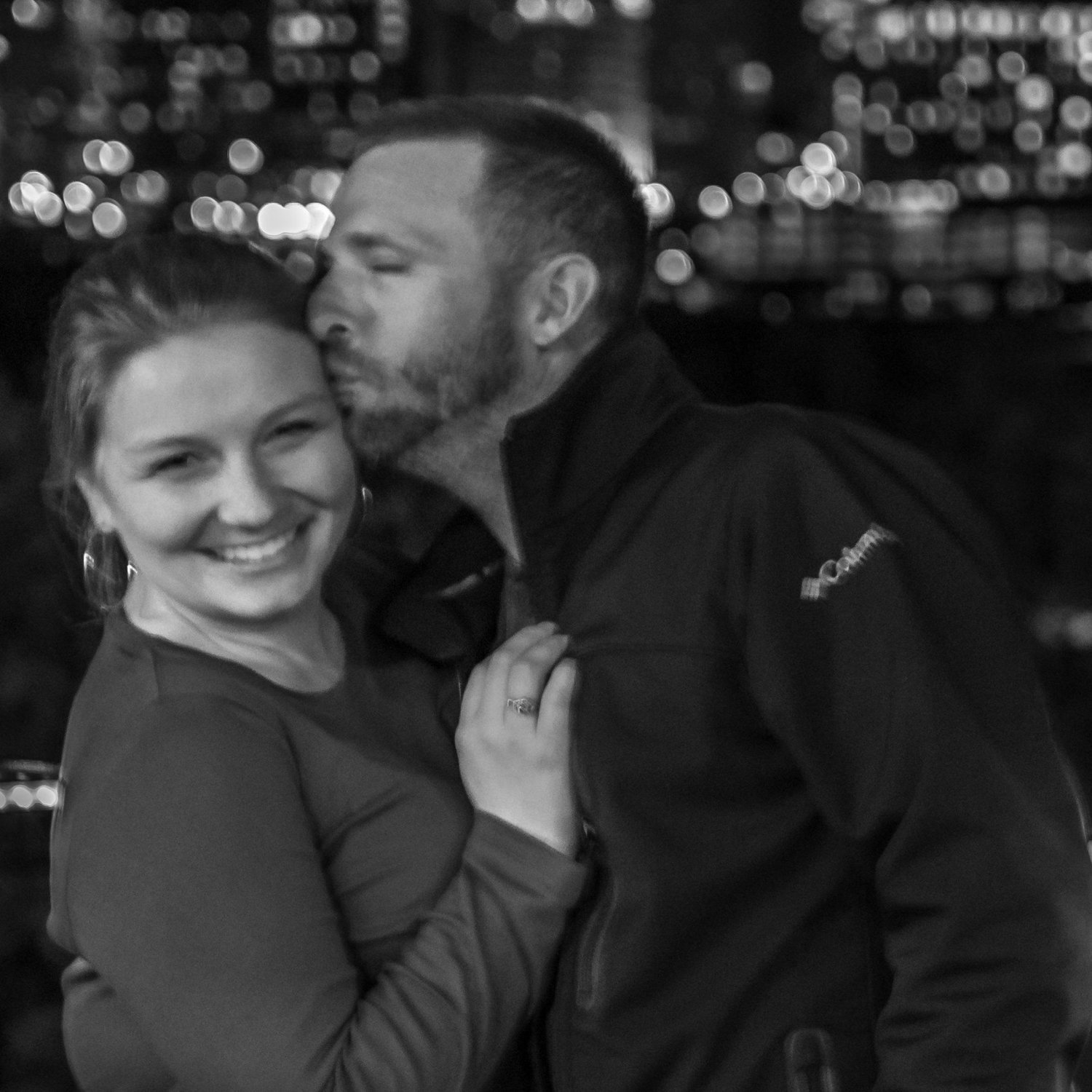 Love in the city - Richmond city lights behind us