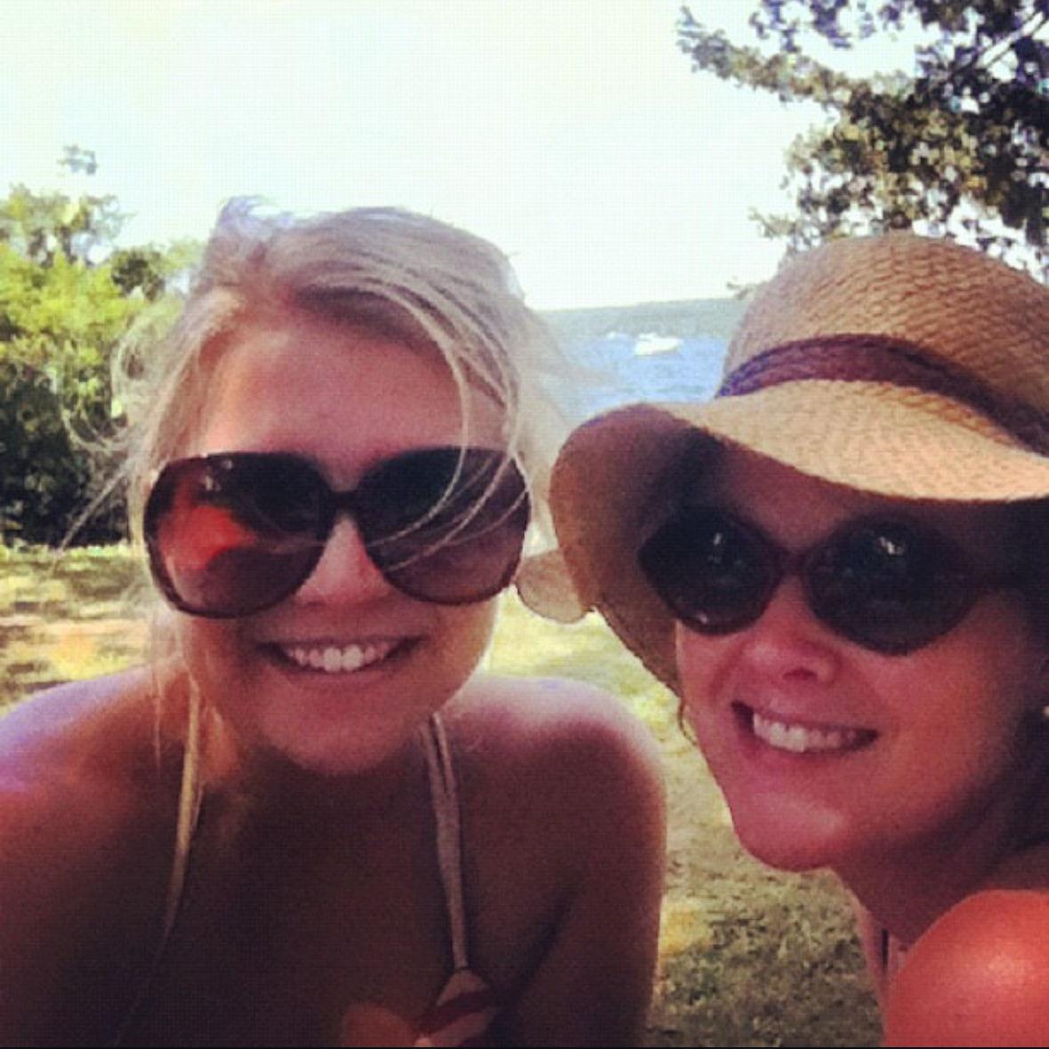 Young Bri and Sarah Swanson on the lake