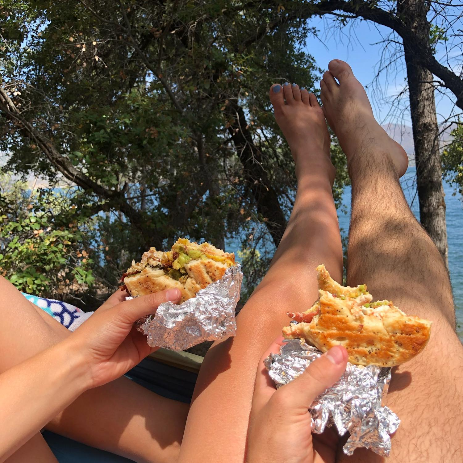 Breakfast sammys that we made on one of our first dates at Whiskeytown!