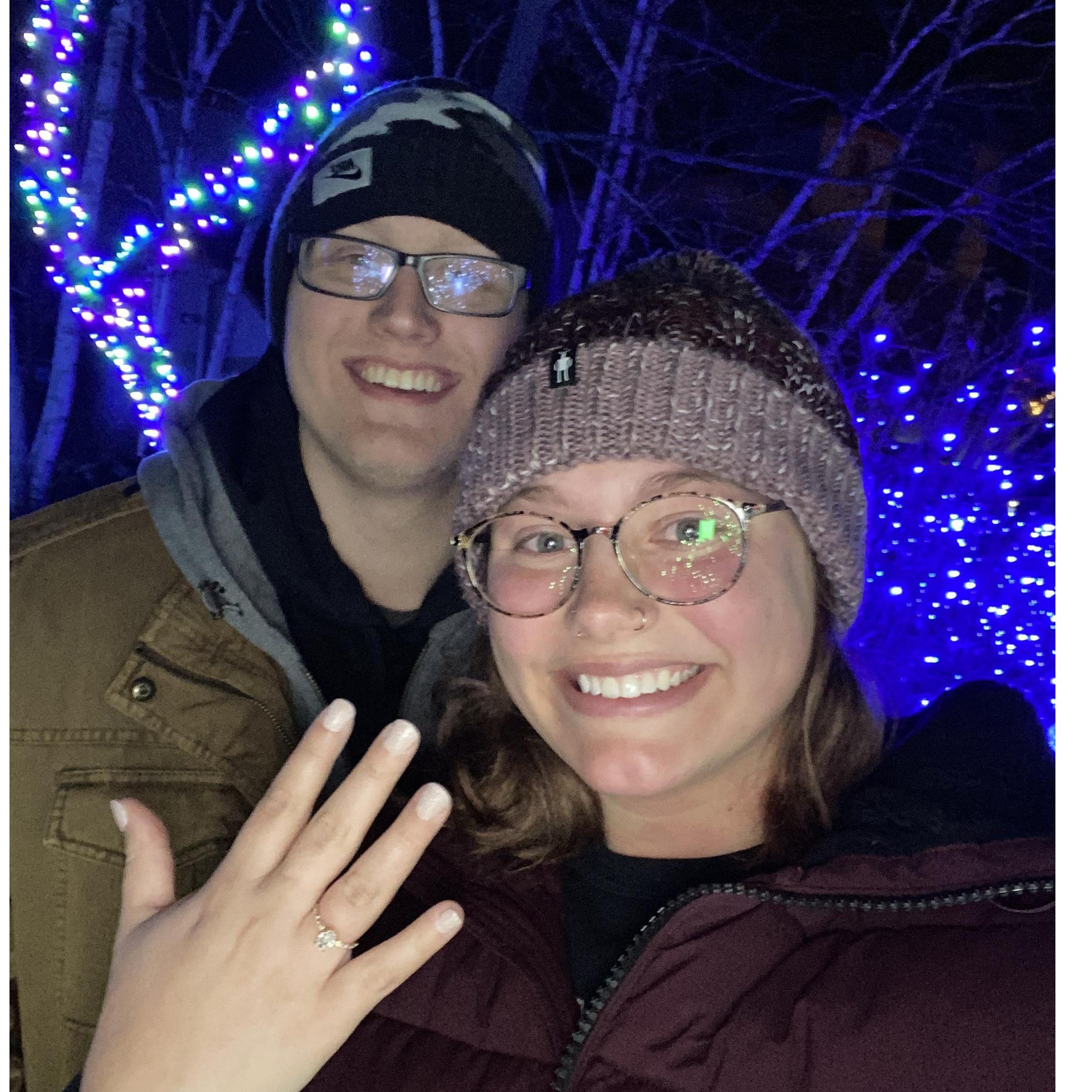 The night Travis popped the question! 12.22.21