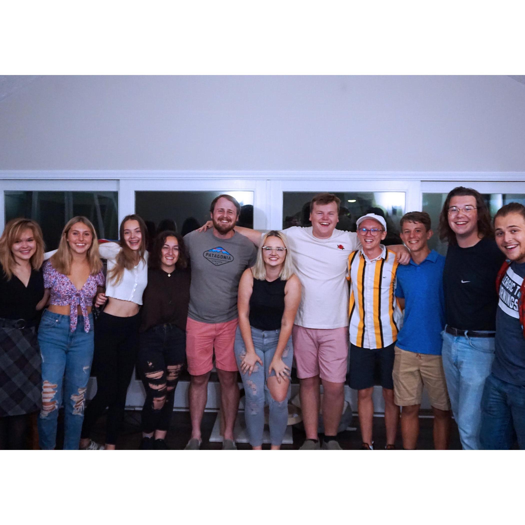 Hunter's A Capella group, Polarity, after they sang to us for our engagement