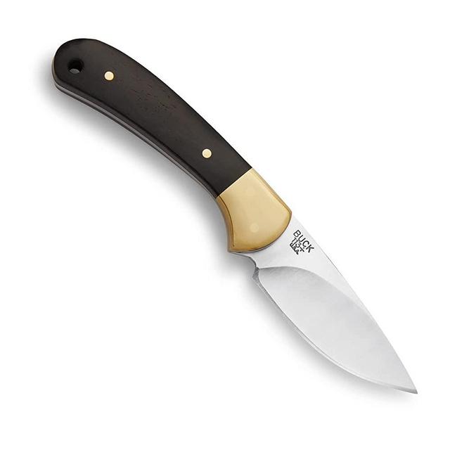 Buck Knives 113 Ranger Skinner Fixed Blade Hunting Knife 3 1/8" Drop-Point Skinner Blade, Genuine Ebony Handle