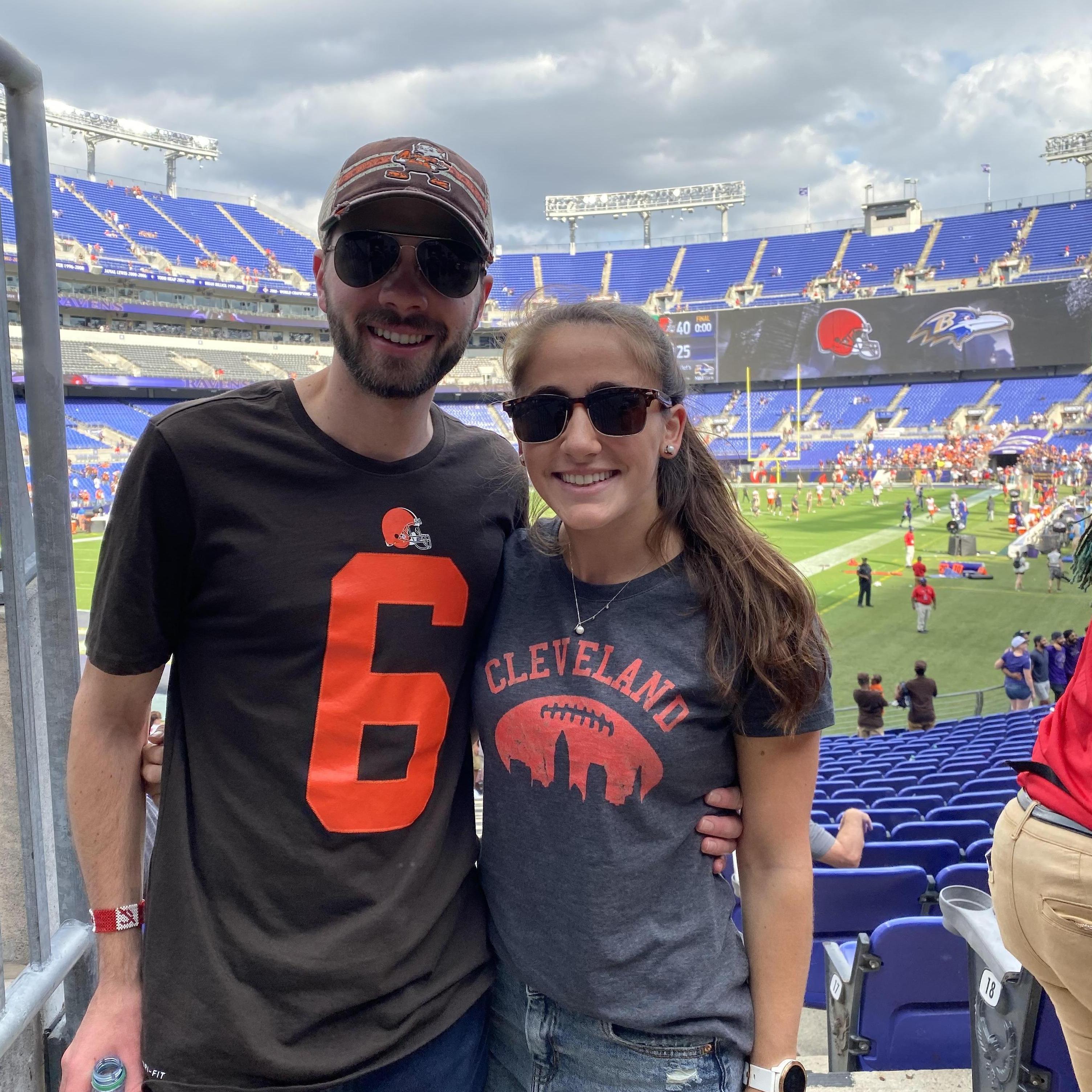 Jess's first Browns game! 2019 (final score: CLE 40, BAL 25)