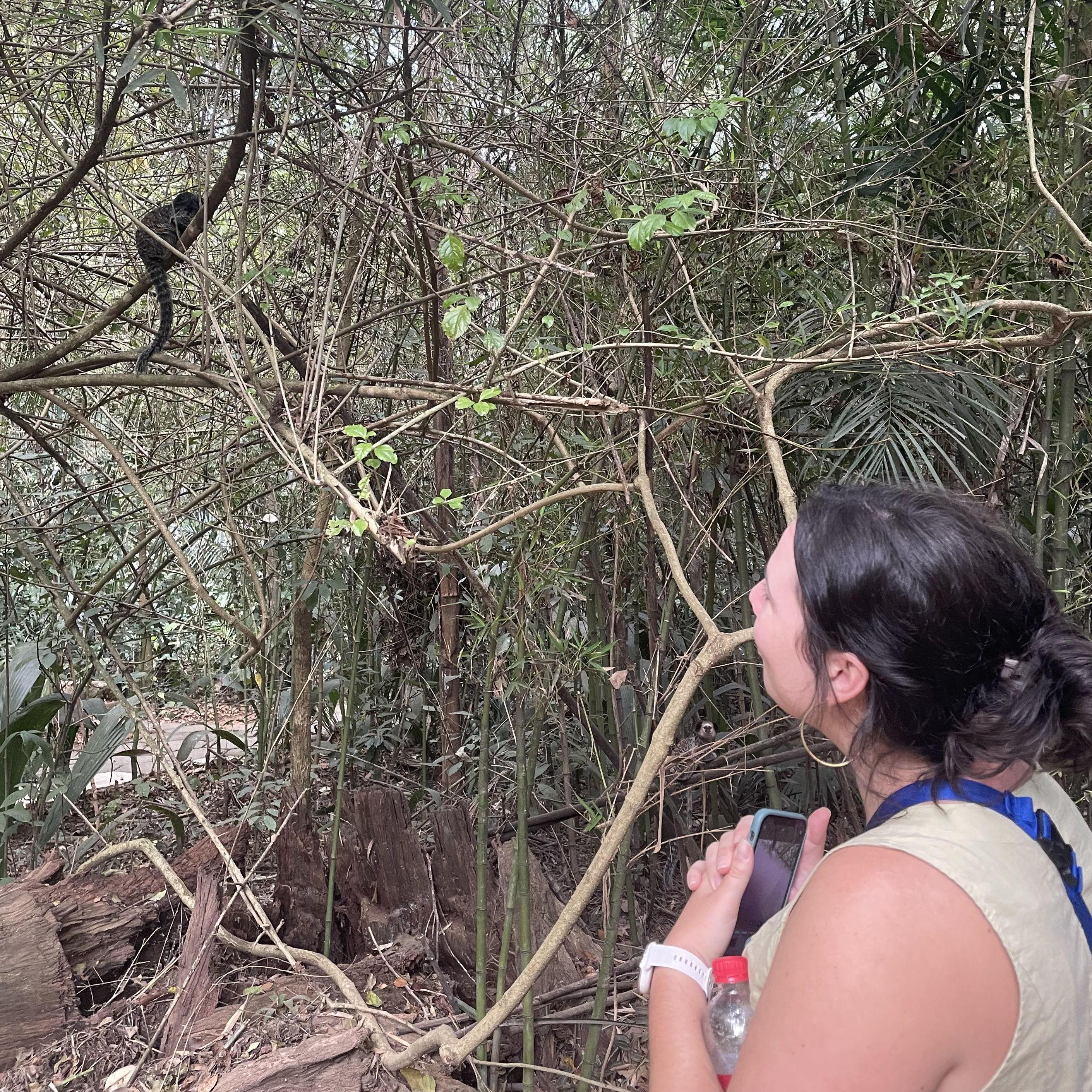 Melina sees a marmoset for the 1st time