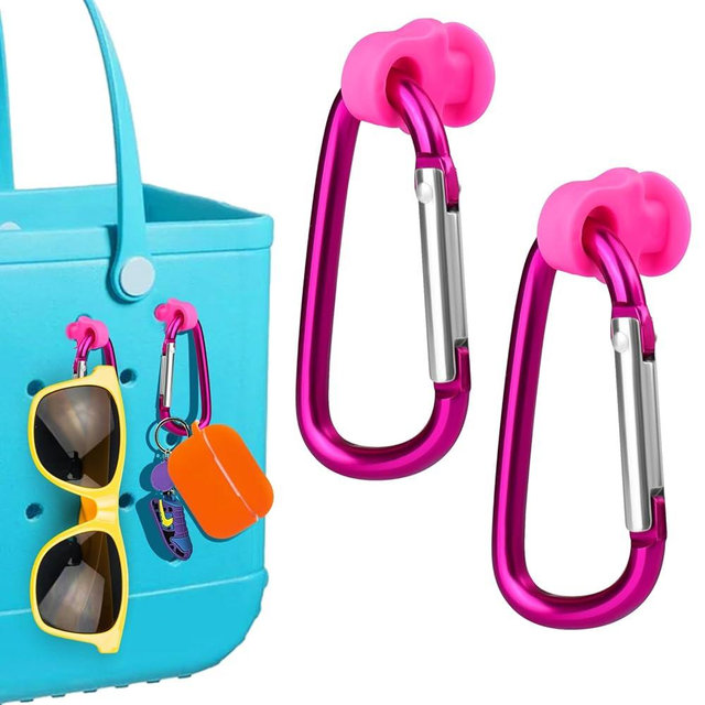 Mity rain Key Holder for Bogg Bag, Accessories for Bogg Bags Original X Large, Insert Charm Carabiner Keychain for Beach Bag
