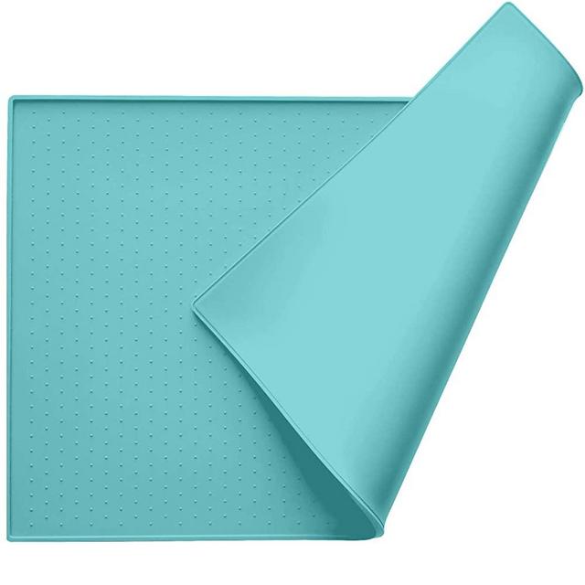 Gorilla Grip Silicone Pet Feeding Mat, Easy Clean, Waterproof, Perfect for The Dishwasher Dog and Cat Mats, Raised Edges, Placemat Tray to Stop Food Spills and Water Bowl Messes on Floor