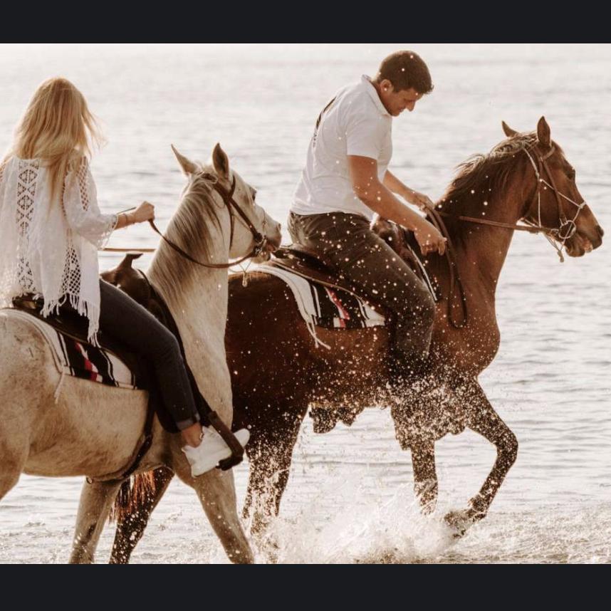 Honeymoon Horseback Riding in Santorini