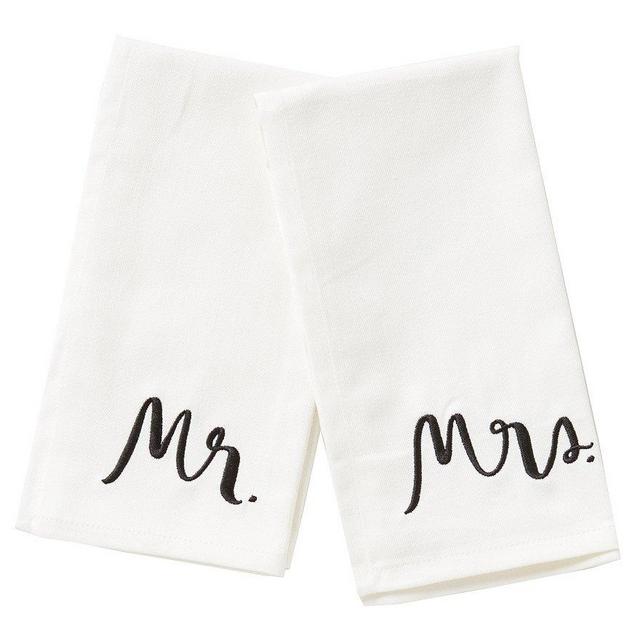 kate spade new york Mr. & Mrs. Cotton Napkin Pair