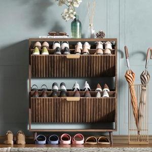 Shoe Cabinet Storage- Walnut