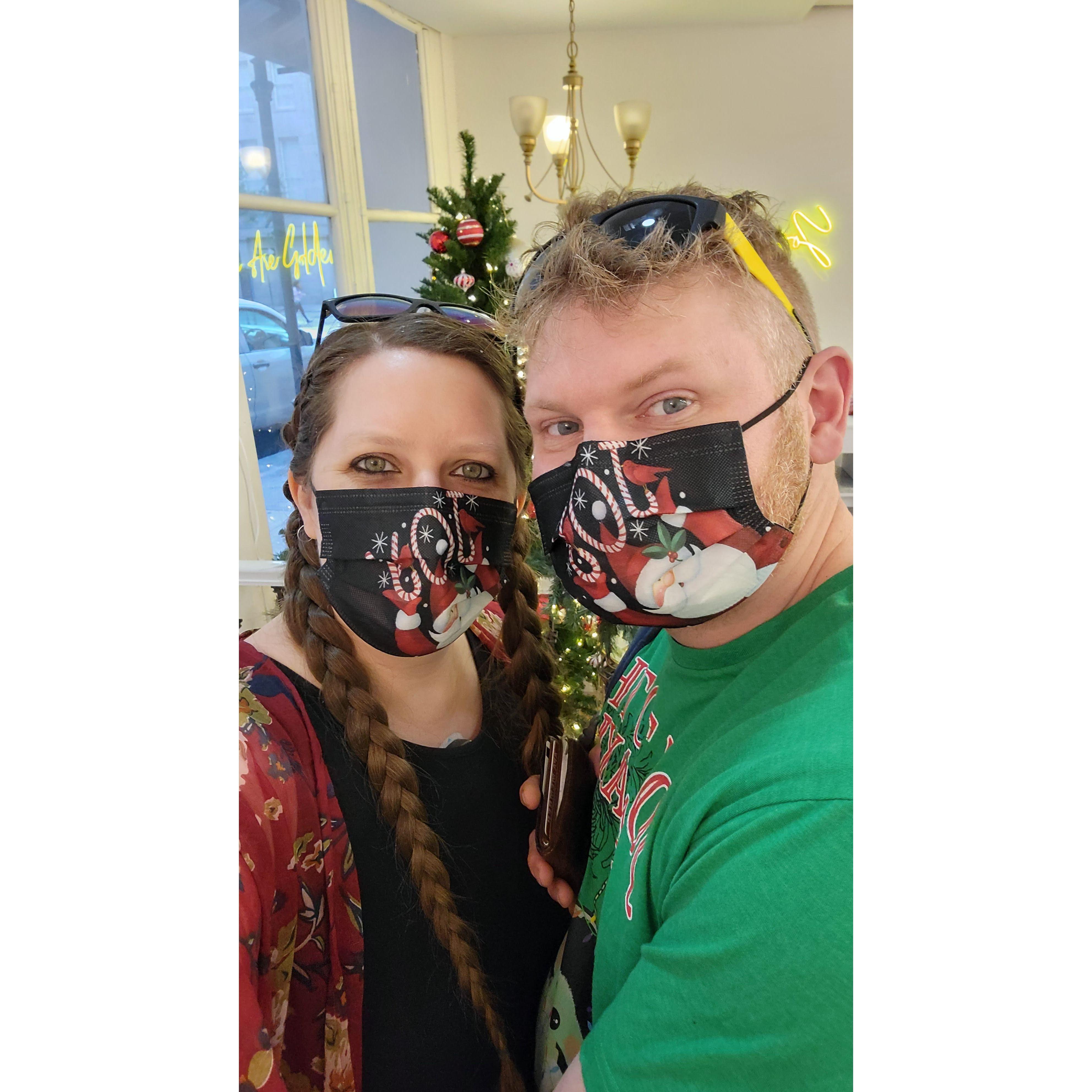 On brand masks.