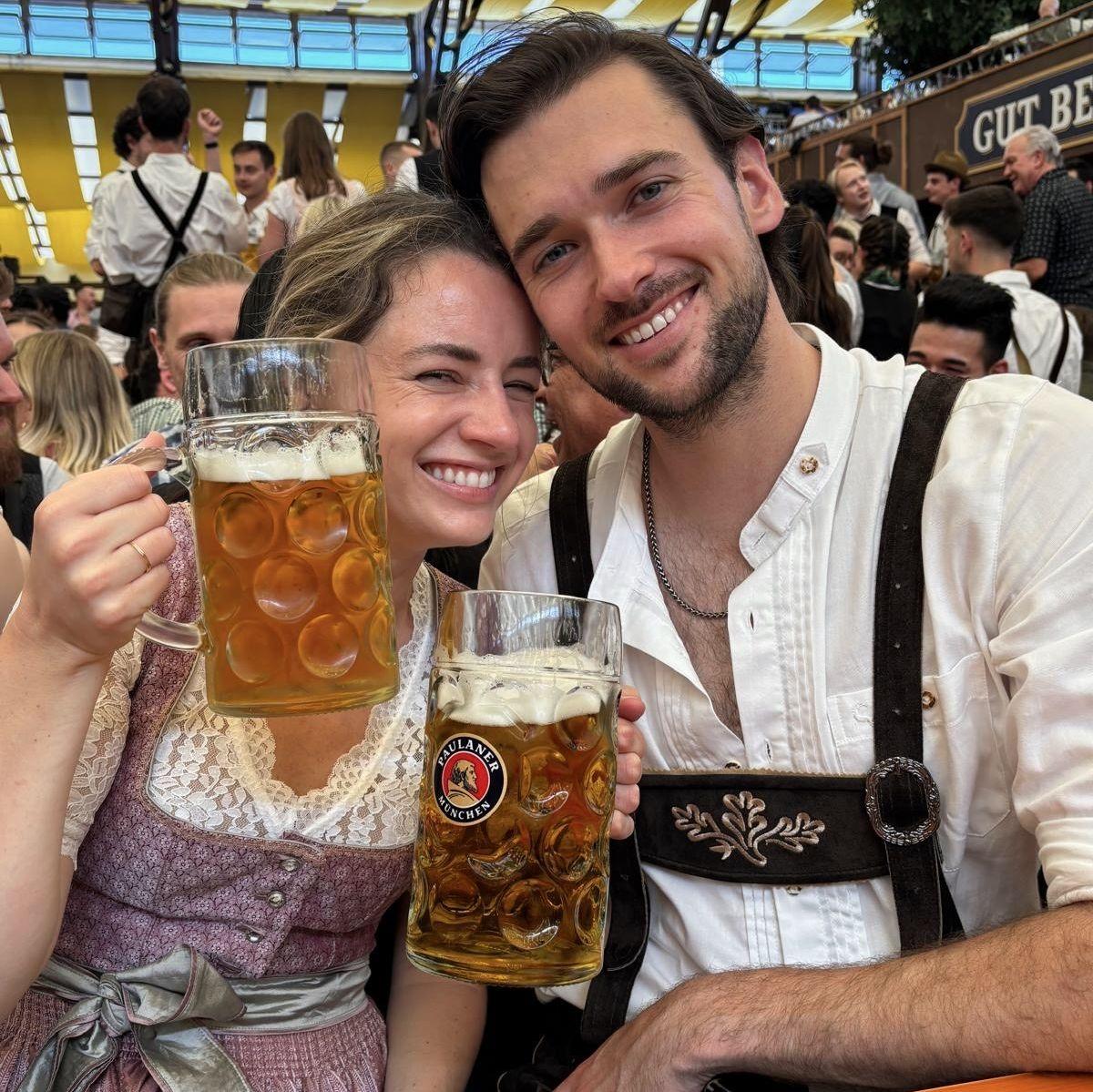 All smiles and steins at Oktoberfest