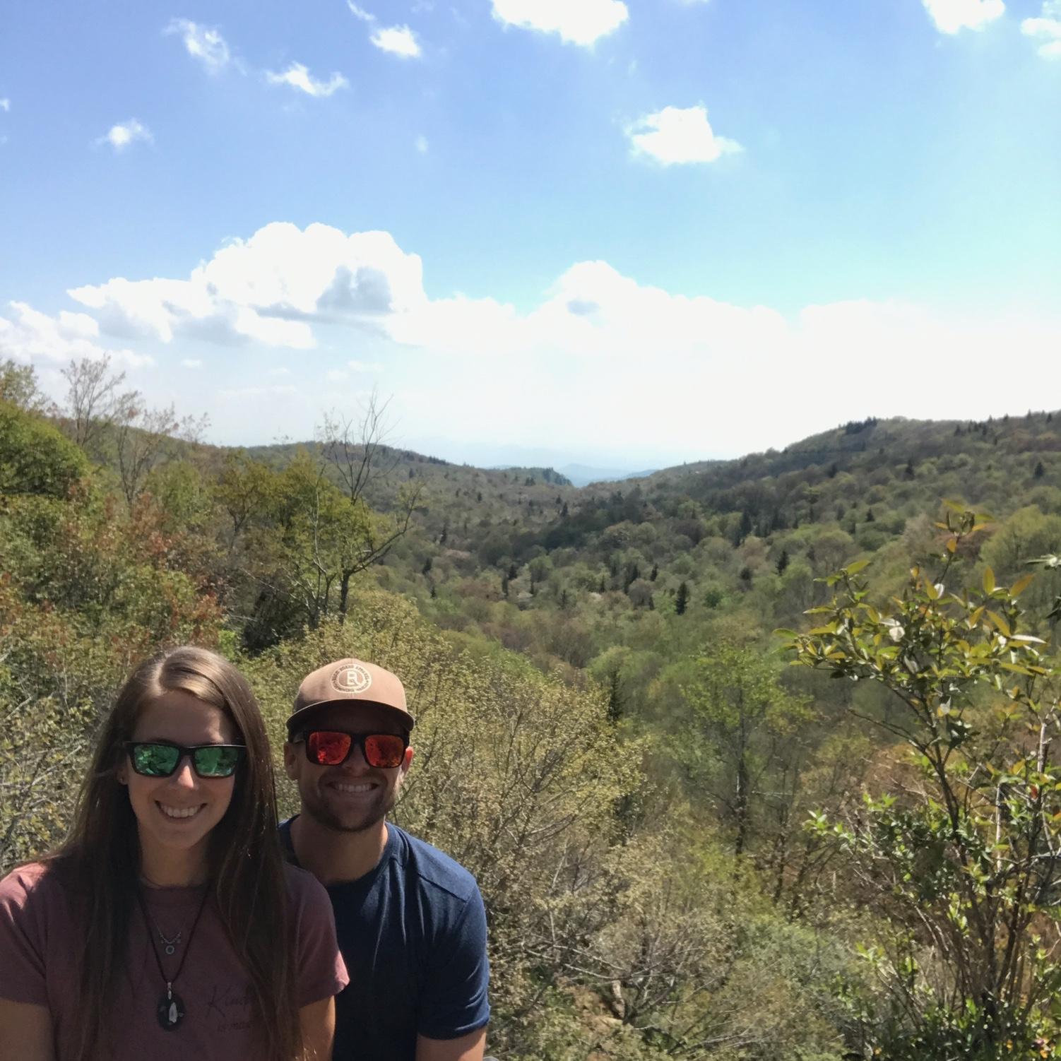 Blue ridge mountains in Asheville, NC. May 2021.