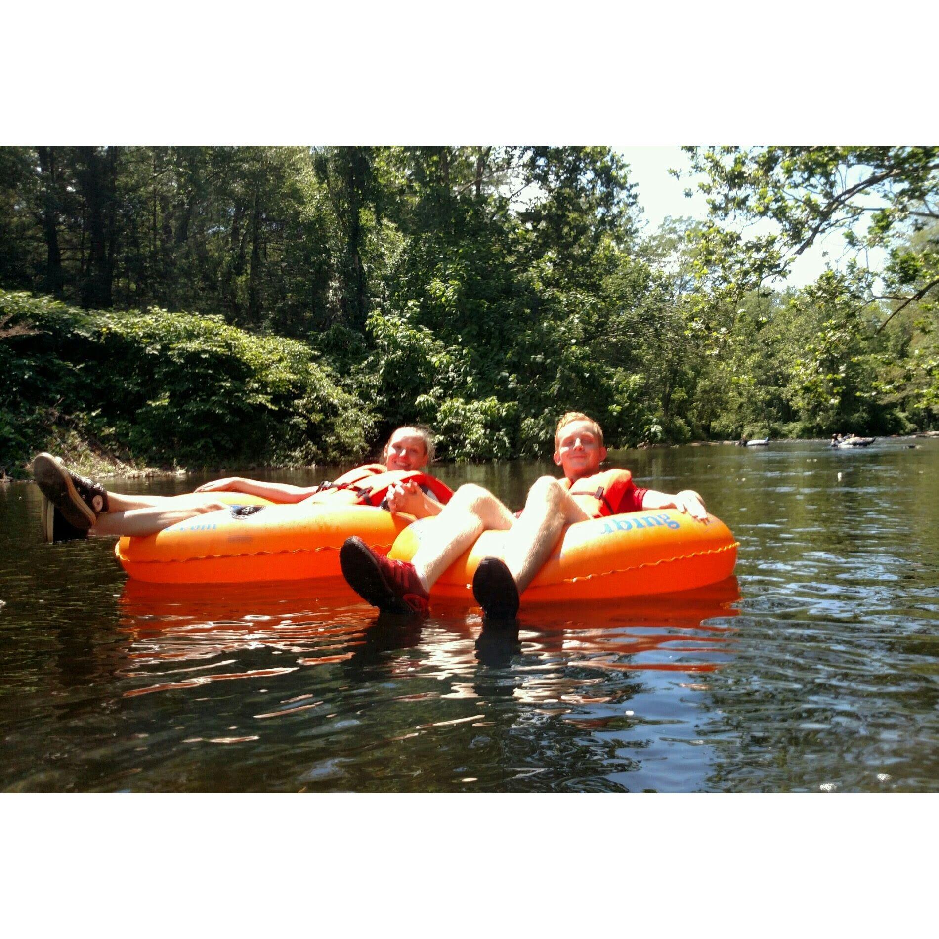 Adventure date 2017: River tubing on the Farmington River. This was Dani's first time visiting Cam in CT.