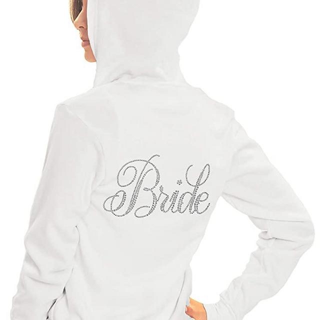 Bride Hoodie Zip Up - Bride to Be Bridal Shower Spa Day Jacket - Bridal Party Hoodie