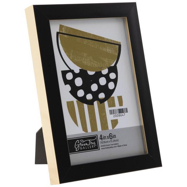 Black & Gold Flat Frame - 5" x 7"