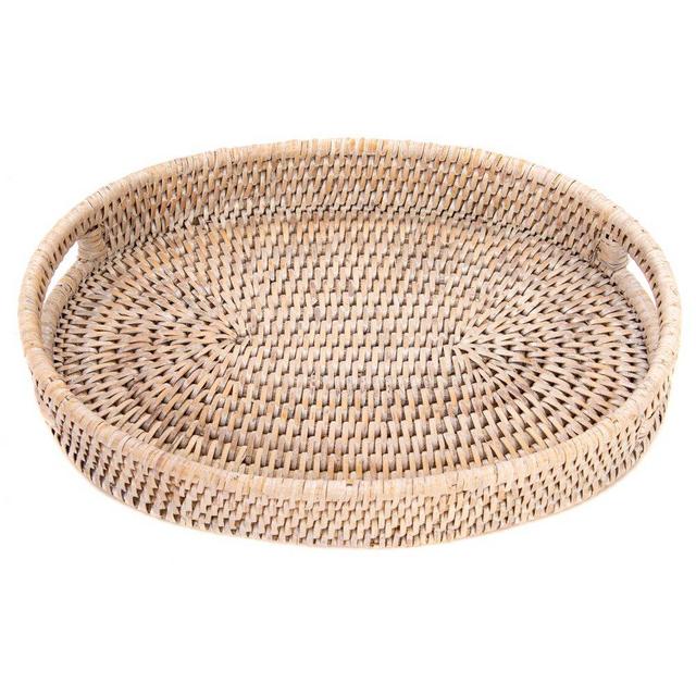 Artifacts Rattan Oval Vanity Tray