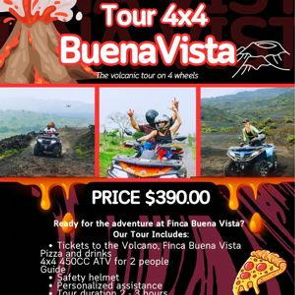 Volcano ATV Tour & Pizza Lunch