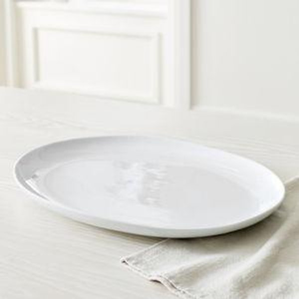 Organic Porcelain Serveware - Large Platter -13.5"D