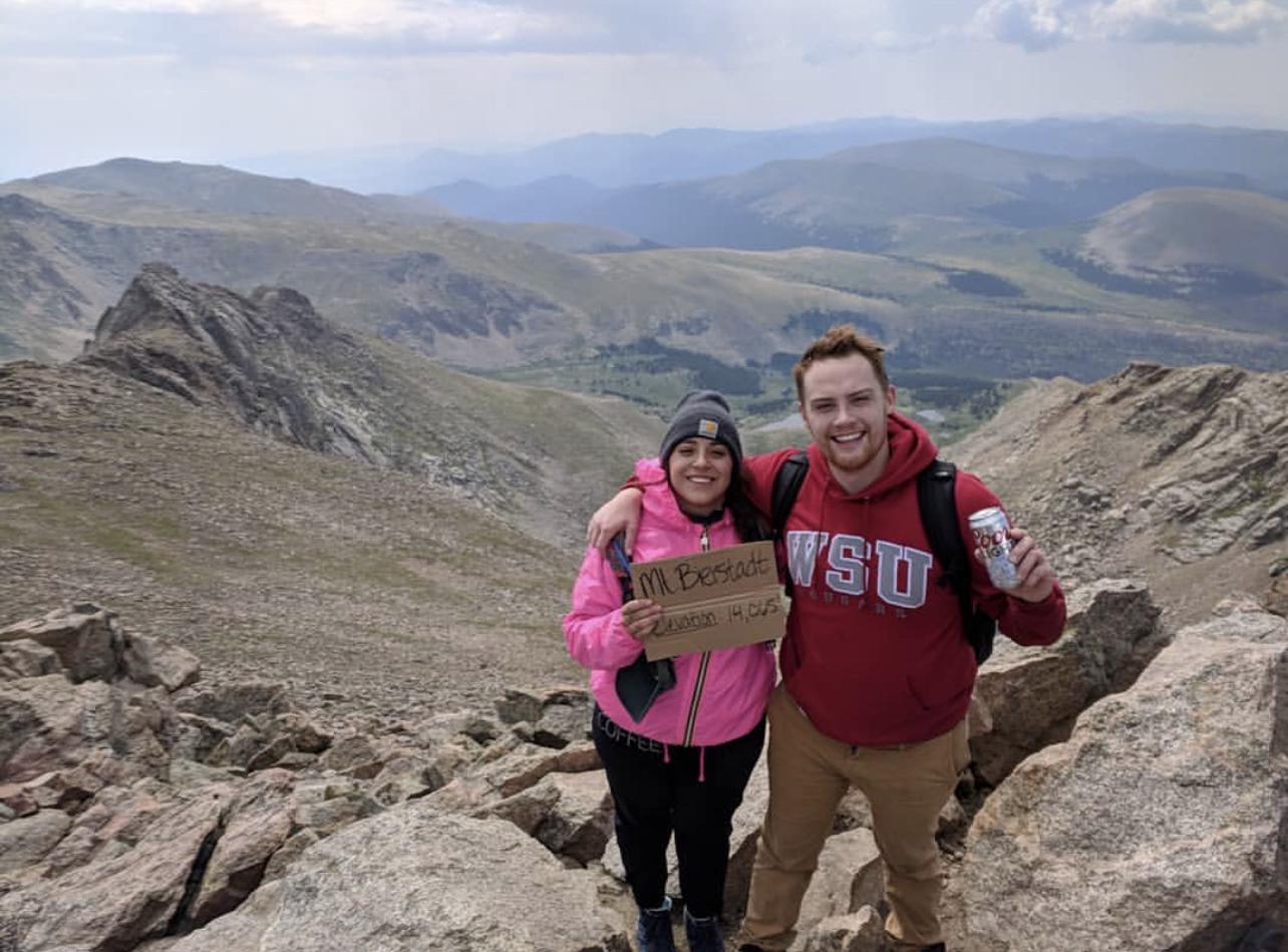 July 2018 - 1 month into living in Denver we hiked a 14er, Mt. Bierstadt. 10/10 do not recommend (Will got altitude sickness on the way down)