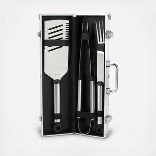 BBQ 3-Piece Grill Tool Set & Case