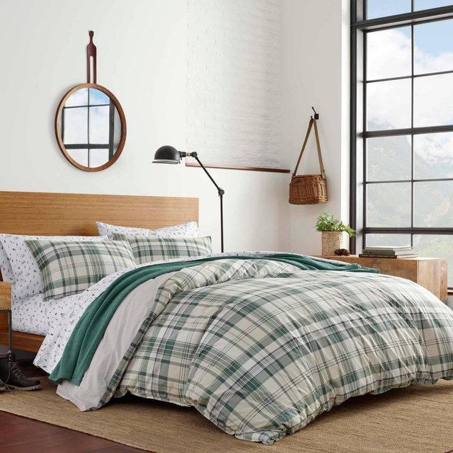 Eddie Bauer King Timbers Duvet Cover & Sham Set Green