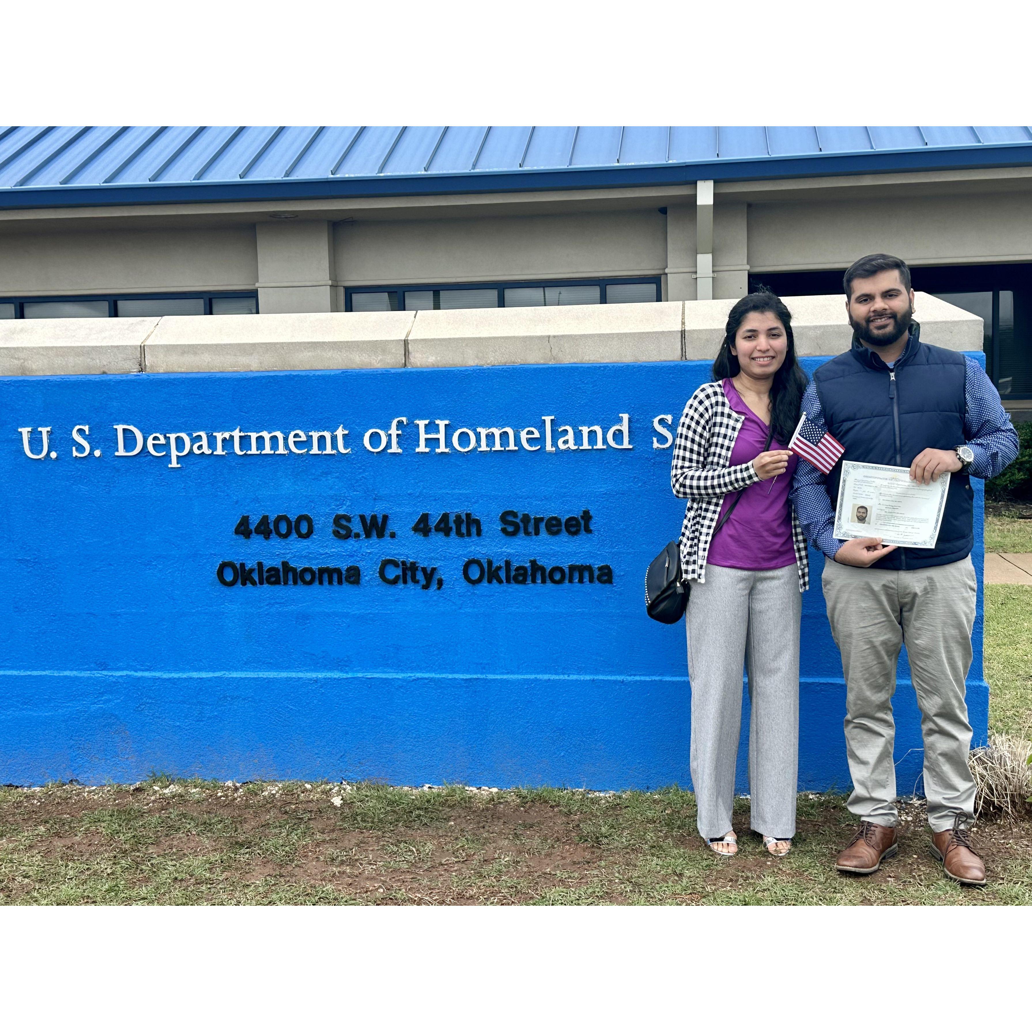 The day I pledged allegiance to the US of A