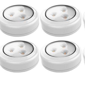 Brilliant Evolution BRRC135 Wireless LED Puck Light 6 Pack With Remote Control - Operates On 3 AA Batteries - Kitchen Under Cabinet Lighting