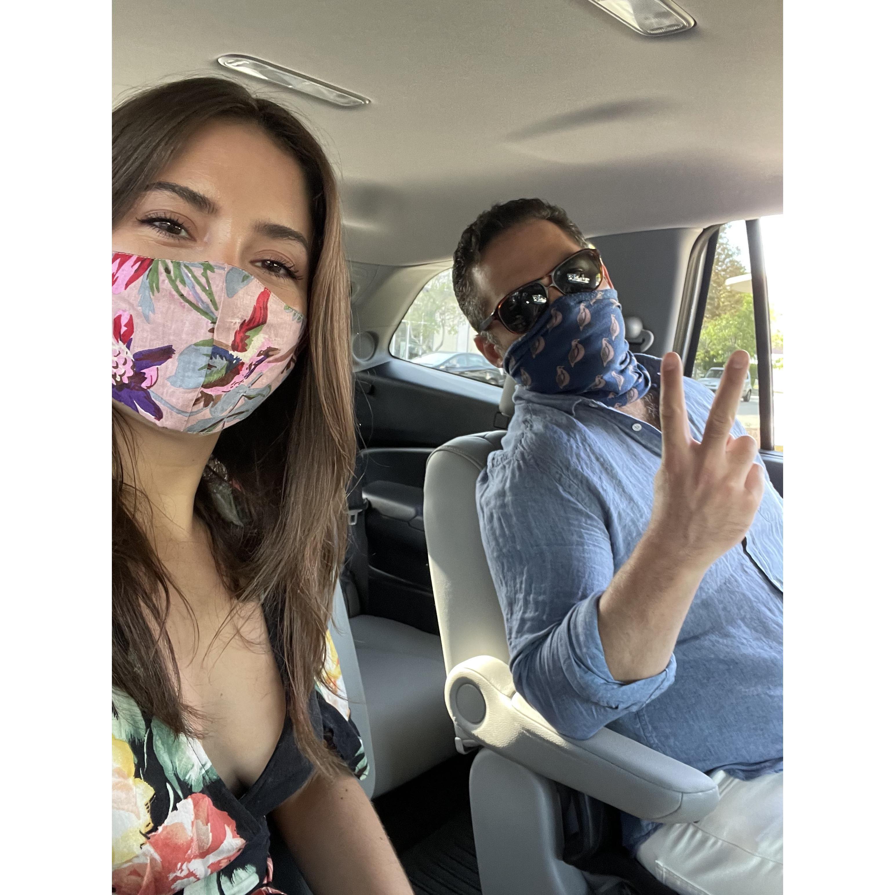 Proof that we wore masks when first dating in Miami.