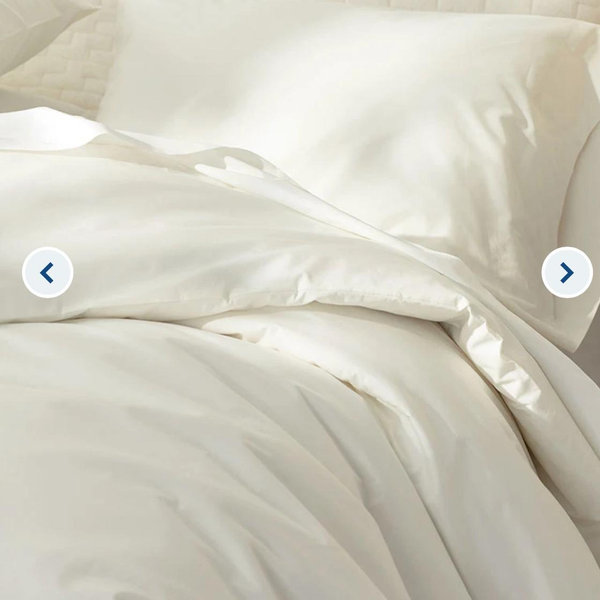 Classic Cool Cotton Percale Bed Sheet Set | Ivory, Queen