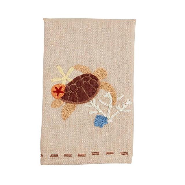 Mud Pie Turtle Embroidery Towel; 21" x 14"