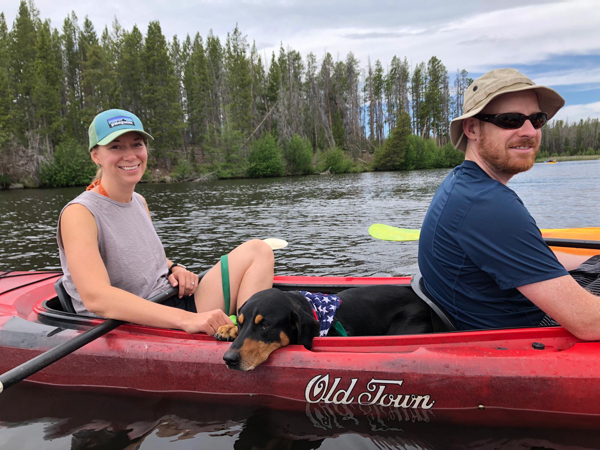 Kayaking near Grand Lake