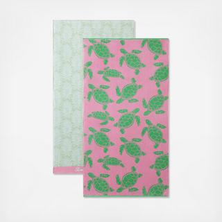 2 Ply Velour Beach Towel, Set of 2