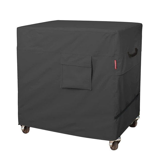 Porch Shield Waterproof 80 Qt Rolling Cooler Cart Cover Fits Most Patio Ice Chest Party Cooler Upto 34L x 20W x 32H inch, Black