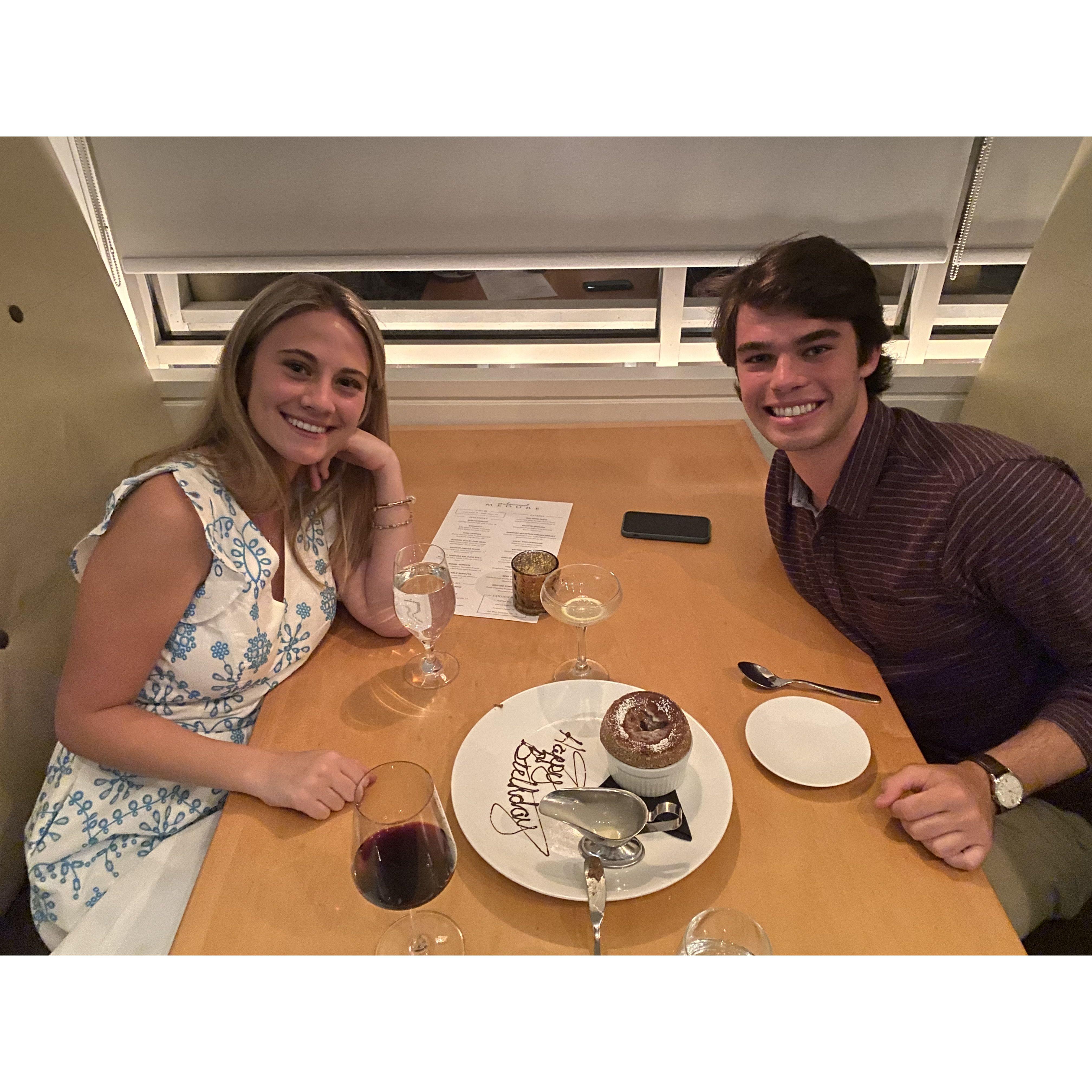 Jacob's 20th birthday dinner!