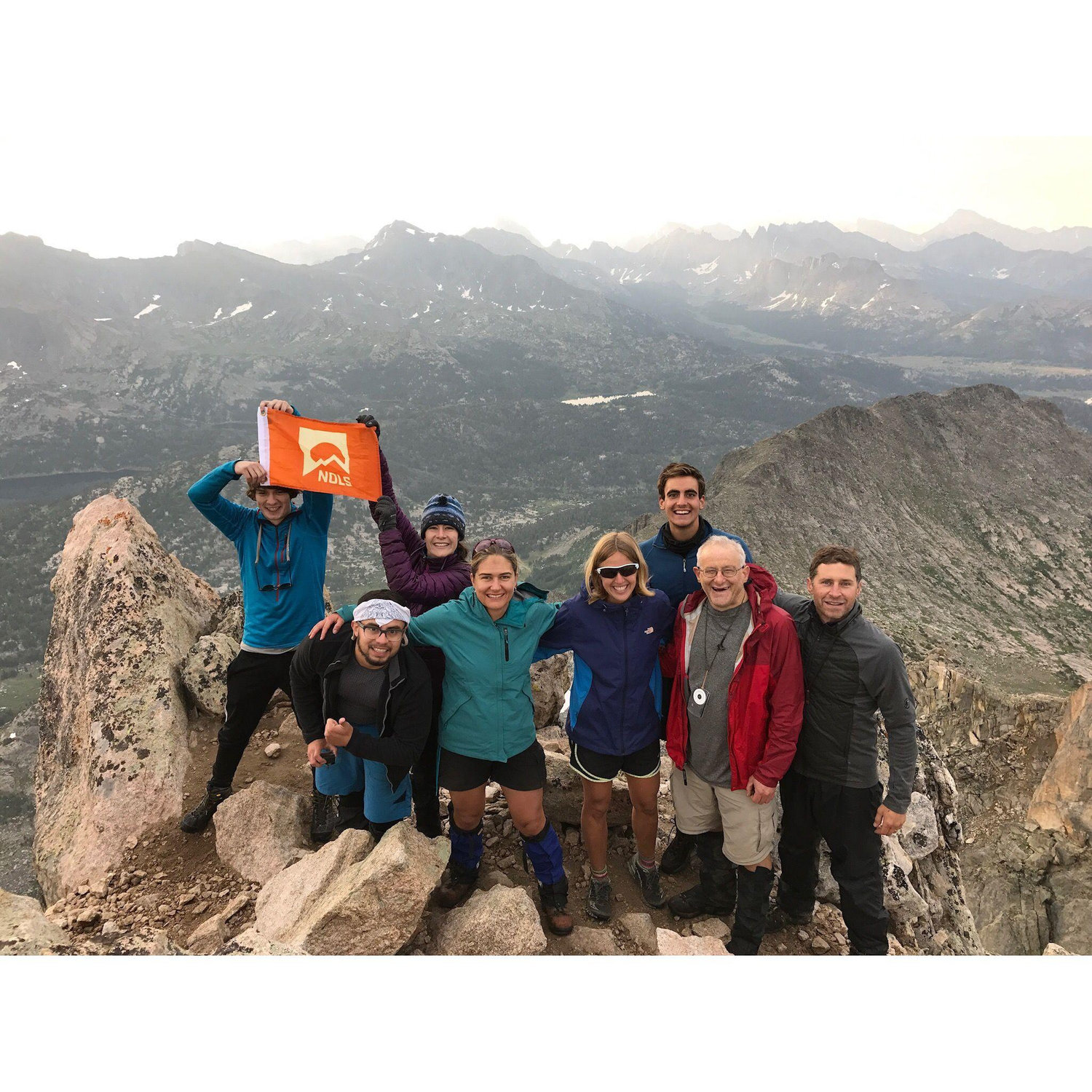 First mountain summited together with our NOLS course in 2017. Mount Geikie! It was a tough 12,378-foot climb.