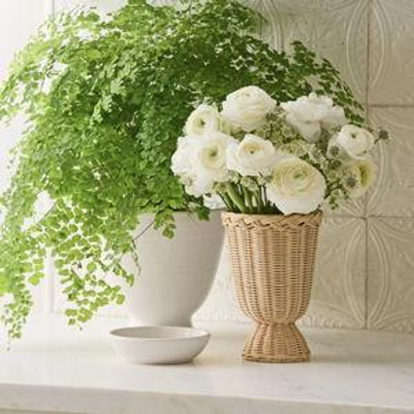 Freya Rattan Mini Pedestal Vase